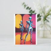 Cyborg Party Girls III Postkarte (Stehend Vorderseite)