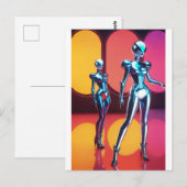 Cyborg Party Girls III Postkarte (Vorne/Hinten)