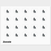 Cyborg Poodle Robot Peace Sign Herz-Aufkleber (Blatt)