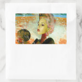 Cyborg Rechteckiger Aufkleber (Tasche)