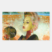 Cyborg Rechteckiger Aufkleber (Vorderseite)