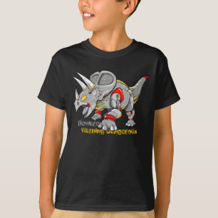 Cyborg-Roboter-Maschine-Triceratops-Dinosaurier-Sh T-Shirt