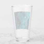 CYBORG ROBOTERKOPF Bier Glas (Rückseite)