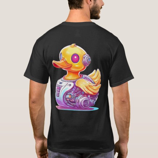 Cyborg Rubber Duck Front & Back T-Shirt (Rückseite)