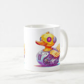 Cyborg Rubber Duck Kaffeetasse (VorderseiteRechts)