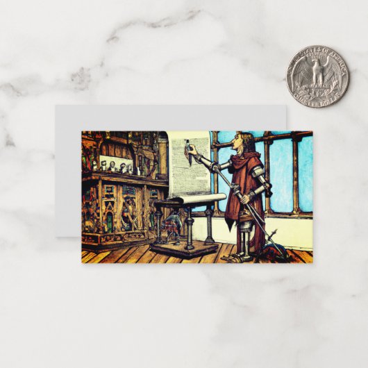 Cyborg Scriptorium Mitteilungskarte (Vorderseite/Rückseite Beispiel)