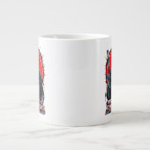 Cyborg Skeleton Futuristic Biker Style Graphic Jumbo-Tasse (Vorderseite)