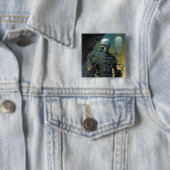 Cyborg Skeleton Futuristische Science Fiction Button (Beispiel)
