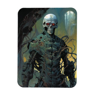Cyborg Skeleton Futuristische Science Fiction Magnet