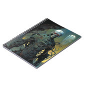 Cyborg Skeleton Futuristische Science Fiction Notizblock (Linke Seite)