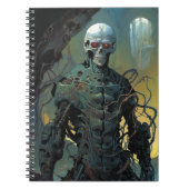 Cyborg Skeleton Futuristische Science Fiction Notizblock (Vorderseite)