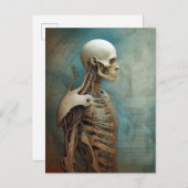 Cyborg Skeleton Futuristische Science Fiction Postkarte (Vorne/Hinten)