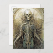Cyborg Skeleton Futuristische Science Fiction Postkarte (Vorne/Hinten)