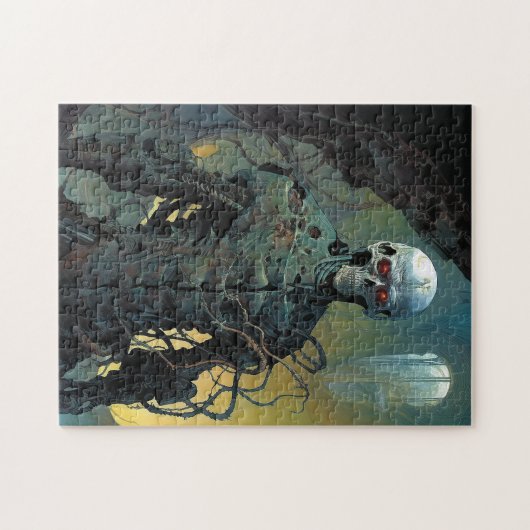 Cyborg Skeleton Futuristische Science Fiction Puzzle (Horizontal)