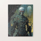 Cyborg Skeleton Futuristische Science Fiction Puzzle (Vertikal)