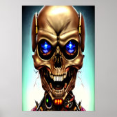 Cyborg Skull | AI Art Poster (Vorne)