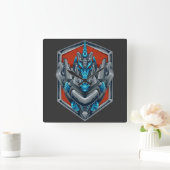 Cyborg Square Wall Clock Quadratische Wanduhr (Zuhause)