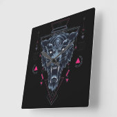 Cyborg Square Wall Clock Quadratische Wanduhr (Winkel)