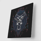 Cyborg Square Wall Clock Quadratische Wanduhr (Winkel)