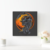 Cyborg Square Wall Clock Quadratische Wanduhr (Zuhause)