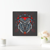 Cyborg Square Wall Clock Quadratische Wanduhr (Zuhause)