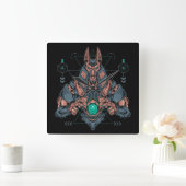 Cyborg Square Wall Clock Quadratische Wanduhr (Zuhause)