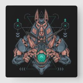 Cyborg Square Wall Clock Quadratische Wanduhr