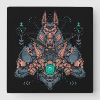 Cyborg Square Wall Clock Quadratische Wanduhr