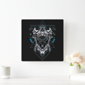 Cyborg Square Wall Clock Quadratische Wanduhr (Zuhause)