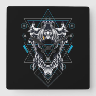 Cyborg Square Wall Clock Quadratische Wanduhr