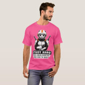Cyborg-Tier-Panda-Zitate retro T-Shirt (Vorne ganz)
