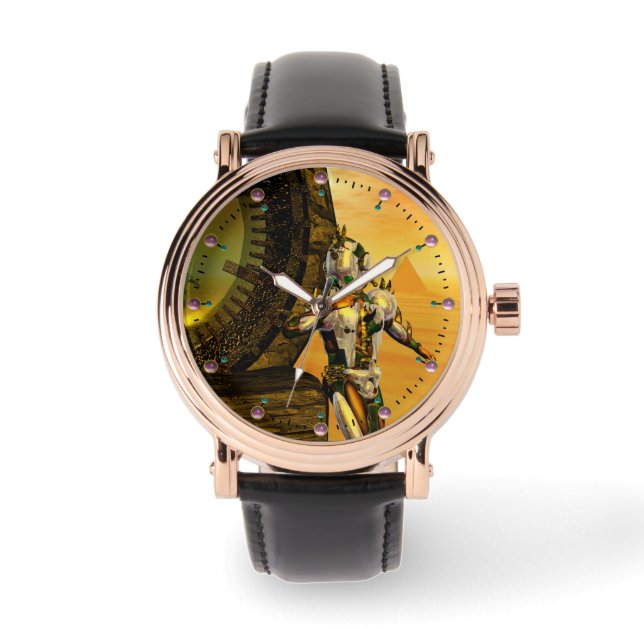 CYBORG TITAN, DESERT HYPERION Science Fiction Scif Armbanduhr (Vorderseite)