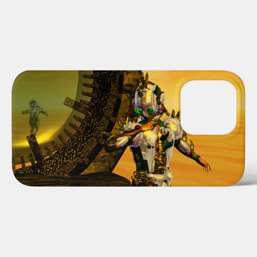 CYBORG TITAN, DESERT HYPERION Science Fiction Scif Case-Mate iPhone Hülle (Rückseite (Horizontal))