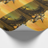 CYBORG TITAN, DESERT HYPERION Science Fiction Scif Geschenkpapier (Ecke)