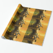 CYBORG TITAN, DESERT HYPERION Science Fiction Scif Geschenkpapier (Ungerollt)