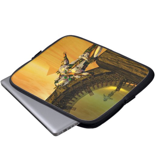 CYBORG TITAN, DESERT HYPERION Science Fiction Scif Laptopschutzhülle (Vorne Knopf)