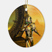 CYBORG TITAN IN HYPERION DESERT Sci-Fi Keramikornament (Links)