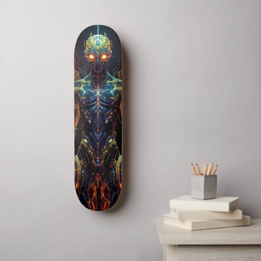 Cyborg Warrior Skateboard (Wandkunst)