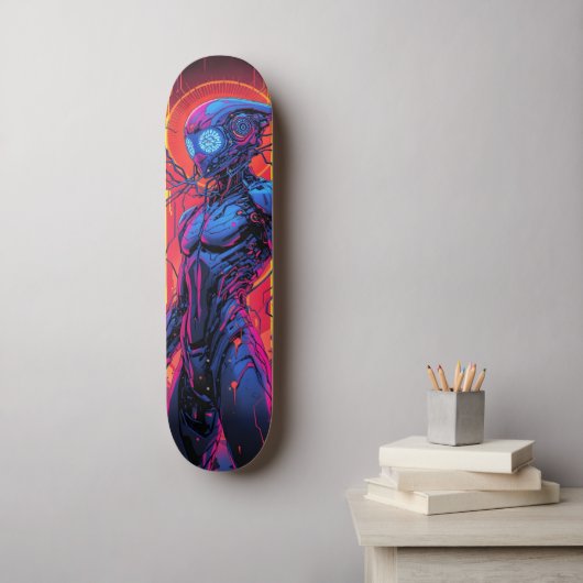 Cyborg Warrior Skateboard (Wandkunst)
