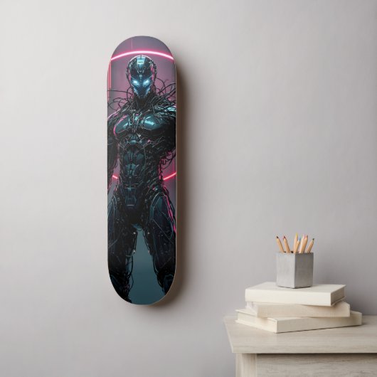 Cyborg Warrior Skateboard (Wandkunst)