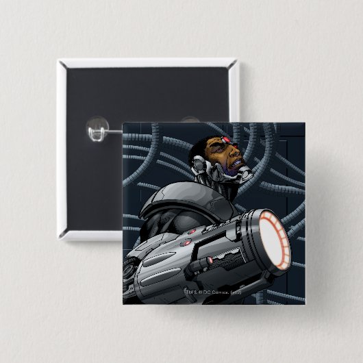 Cyborg & Weapon Bust Button (Vorne & Hinten)