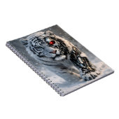 Cyborg-Weißer-Tiger-Notizbuch Notizblock (Rechte Seite)