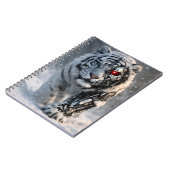 Cyborg-Weißer-Tiger-Notizbuch Notizblock (Linke Seite)