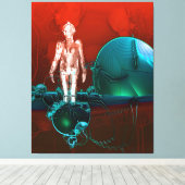 Cyborg-Werk Leinwanddruck (Insitu (Holzboden))