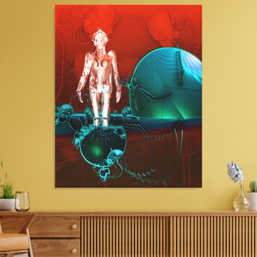 Cyborg-Werk Leinwanddruck (Insitu (Wohnzimmer))