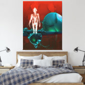 Cyborg-Werk Leinwanddruck (Insitu (Schlafzimmer))