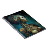 Cyborg Woman Fantasy Sci-Fi Art Notizblock (Rechte Seite)