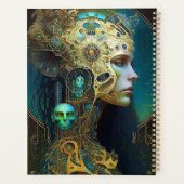 Cyborg Woman Fantasy Sci-Fi Art Planner Planer (Rückseite)