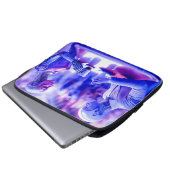 Cyborgs essen Getränke bei Straßenkaffee (AI) Laptopschutzhülle (Vorne Knopf)