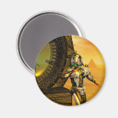 CYBORTITAN IN WÜSTE DER HYPERION-Science Fiction Magnet (Vorderseite/Rückseite)